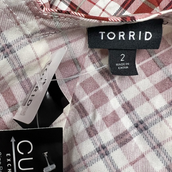 NEW Torrid Plaid Sleeveless Top - Size 18/20(2) - Picture 3 of 3